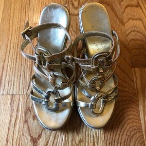 Diane von Furstenberg gold espadrilles 7.5
